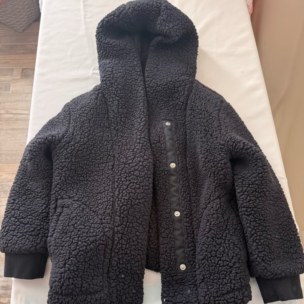 Cat & Jack Black Sherpa Kids Puffer Jacket